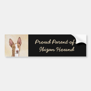 Ibizan Hound Malerei - Niedliche Original Hunde Ku Autoaufkleber