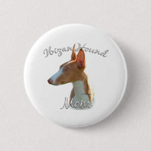 Ibizan Hound Mama 2 Button