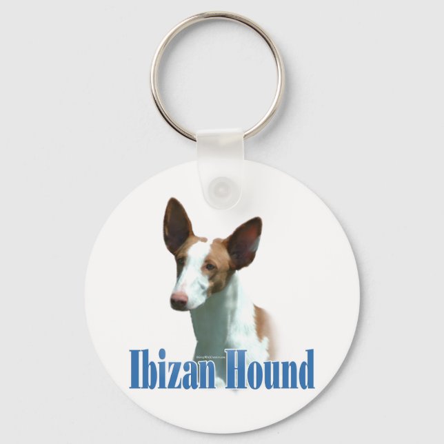 Ibizan Hound Name Schlüsselanhänger (Vorderseite)