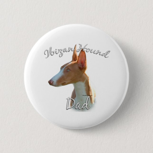 Ibizan Hound Vater 2 Button (Vorderseite)