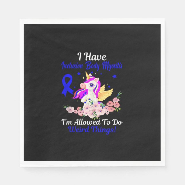 IBM Awareness Funny Unicorn Friend Family Support  Serviette (Vorderseite)