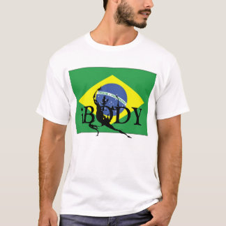 iBODY Brasilien-Flaggen-Logo-T - Shirt