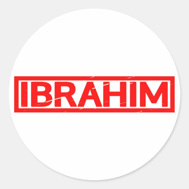 Ibrahim Briefmarke Runder Aufkleber (Vorderseite)