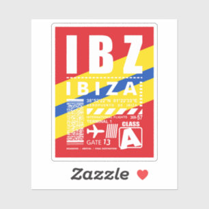 IBZ Ibiza Flughafen Aufkleber