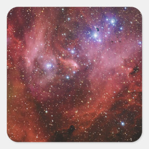 IC 2944 Running Chicken Nebula Lambda Cen Nebula Quadratischer Aufkleber