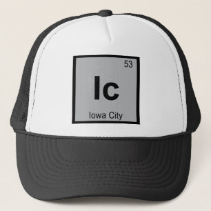 Ic - Iowa City Chemie Periodensystem-Symbol Truckerkappe