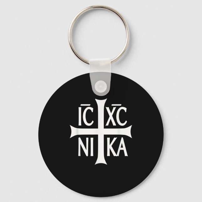 IC XC NIKA Cross T - Shirt Eastern Christlich grie Schlüsselanhänger (Vorderseite)