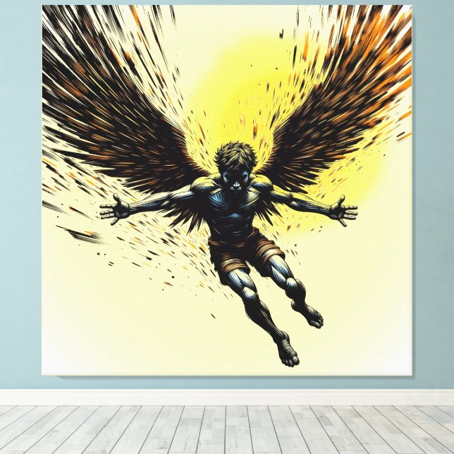 Icarus Leinwanddruck (Insitu (Holzboden))