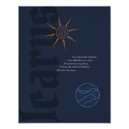 Icarus-Plakat Fotodruck