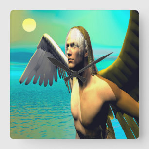 Icarus Quadratische Wanduhr