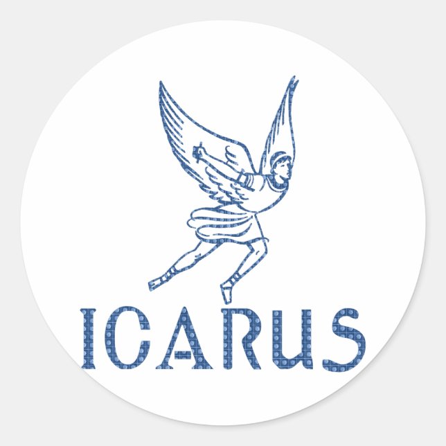 Icarus Runder Aufkleber (Vorderseite)