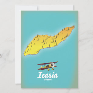 Icasia Griechenland Reiseplakat.