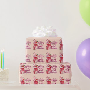 Iccied Coffee ist mein Liebe-Cremepapier Geschenkpapier
