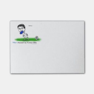 ICD-10: Angriff Y04.1 durch menschlichen Biss Post-it Klebezettel