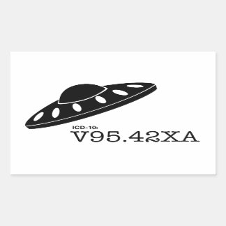 ICD-10: V9542XA - Raumfahrzeug-Abbruch Rechteckiger Aufkleber