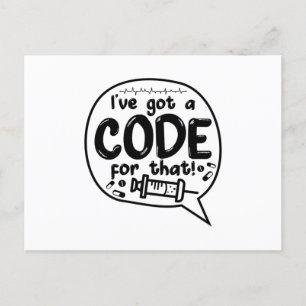 ICD-Code für Ärzte Ich habe dafür einen Code Got Postkarte