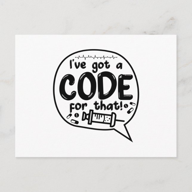 ICD-Code für Ärzte Ich habe dafür einen Code Got Postkarte (Vorderseite)