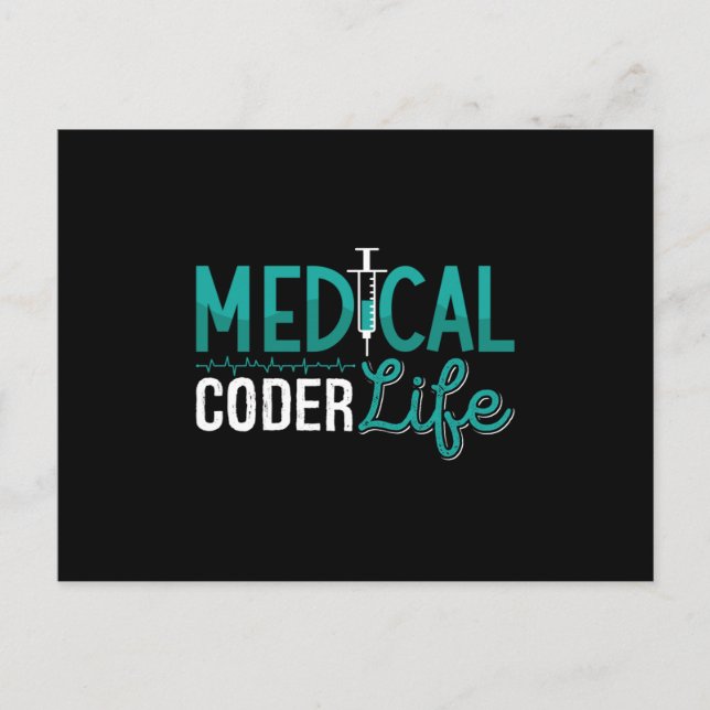 ICD Coding Programmer für medizinisches Coder Life Postkarte (Vorderseite)