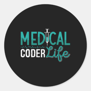 ICD Coding Programmer für medizinisches Coder Life Runder Aufkleber