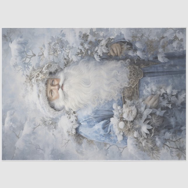 Ice Blue Santa Seidenpapier (Vorderseite)