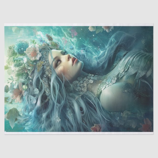 Ice Blue Siren Seidenpapier (Vorderseite)