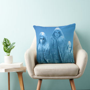 Ice Blue Sky Poster Throw Kissen