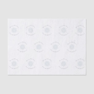 Ice Blue Snowflake Frohe Weihnachtsfamilie Name Seidenpapier