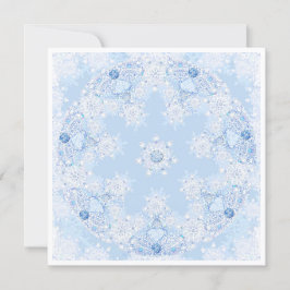 Ice Blue Snowflake Karte