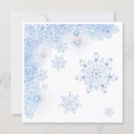 Ice Blue Snowflake Karte