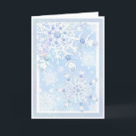 Ice Blue Snowflake Karte<br><div class="desc">Im Winter fallen diese eisblauen Schneeflocken auf meine imaginäre Welt. Sie haben 7 Zweige,  weiche blaue Töne und Rhinestone,  die innen eingebettet sind. Für alle,  die Pastellblauen und schneebedeckten Urlaub Lieben.</div>