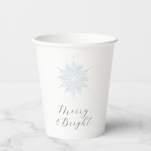 Ice Blue Snowflake Meru Bright Weihnachten Party Pappbecher