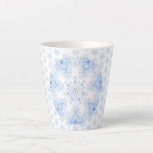 Ice Blue Snowflake Milchtasse