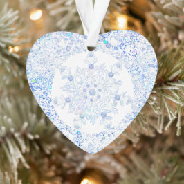 Ice Blue Snowflake Ornament