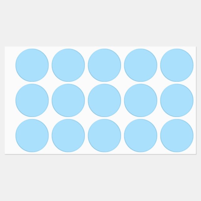 Ice Blue Solid Color | Classic | elegant Etiketten (Blatt)