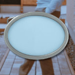 Ice Blue Solid Color | Classic | elegant Ovale Gürtelschnalle<br><div class="desc">Ice Blue Solid Color | Classic | elegant | Trendy | Stilvoll | Geschenk</div>