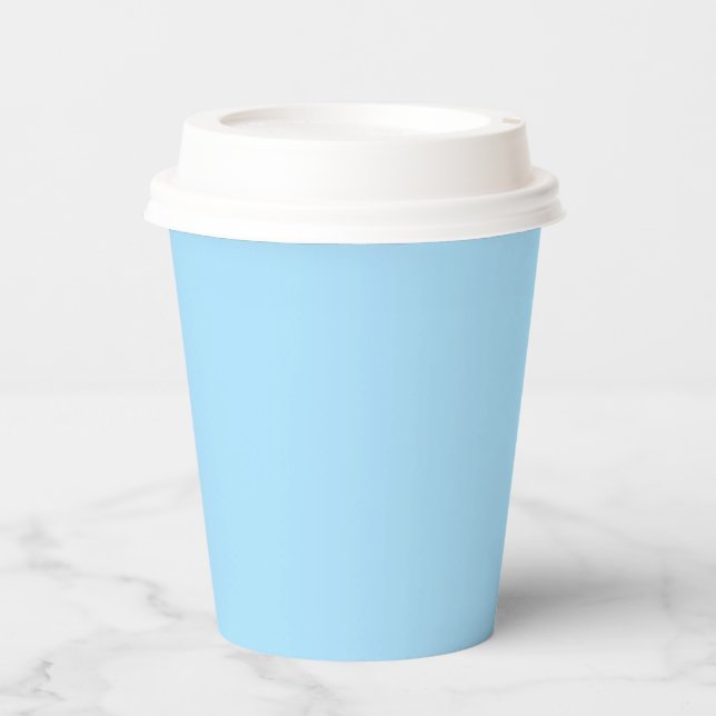 Ice Blue Solid Color Paper Cups Pappbecher (Vorderseite)