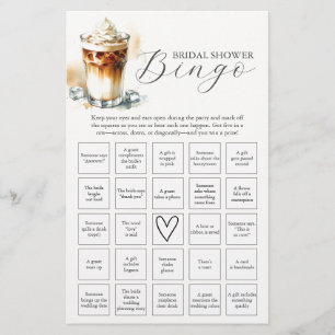 Ice Coffee Theme Brautparty Bingo Flyer