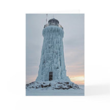 Ice covered lighthouse
