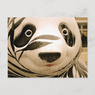 Ice Covered Panda Sepia Postkarte