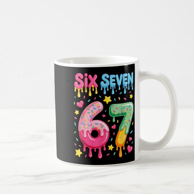 Ice Cream 67 Meme Funny Six Seven Gen Alpha Slang  Kaffeetasse (Rechts)
