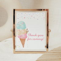 Ice Cream Baby Shower Vielen Dank für Ihr Kommen