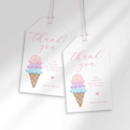 Ice Cream Birthday Favor Tags Geschenkanhänger