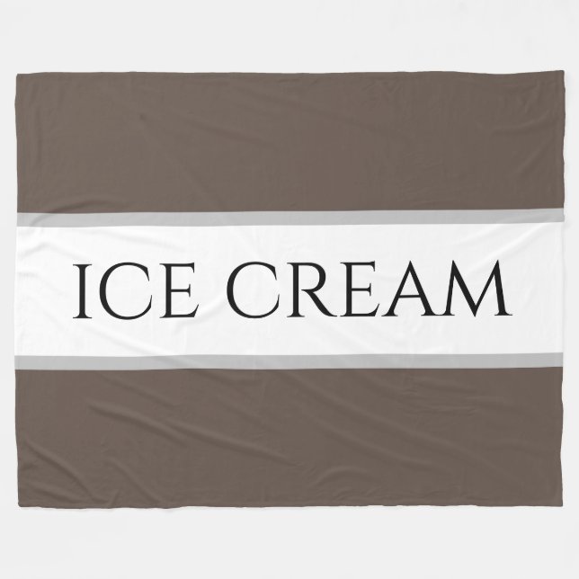 ICE CREAM Chocolate Brown Vanilla Fleecedecke (Vorderseite (Horizontal))