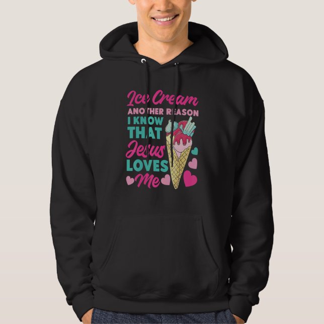 Ice Cream Christian Jesus Cone Ice Cream Another R Hoodie (Vorderseite)