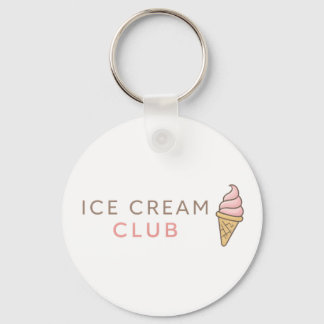 Ice Cream Club Cute Pastel Typography Schlüsselanhänger