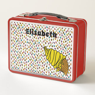 Ice Cream Colorful-Mango Custom Text Metall Brotdose