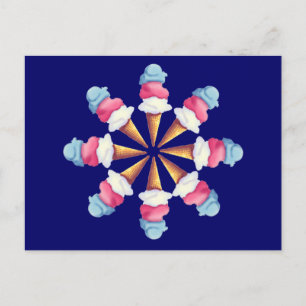 ICE CREAM CONE WHEED by SHARON SHARPE Postkarte