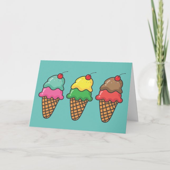 ICE CREAM CONES MITTEILUNGSKARTEN (Vorderseite)