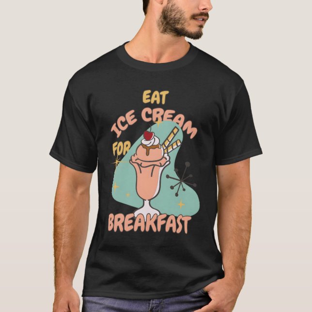 Ice Cream Day For Free Frozen Yogurt Love T-Shirt (Vorderseite)