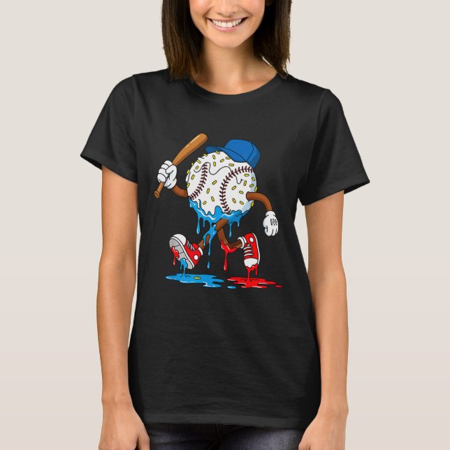 Ice Cream Drip Baseball Sts Baseball Lifestyle Boy T-Shirt (Vorderseite)